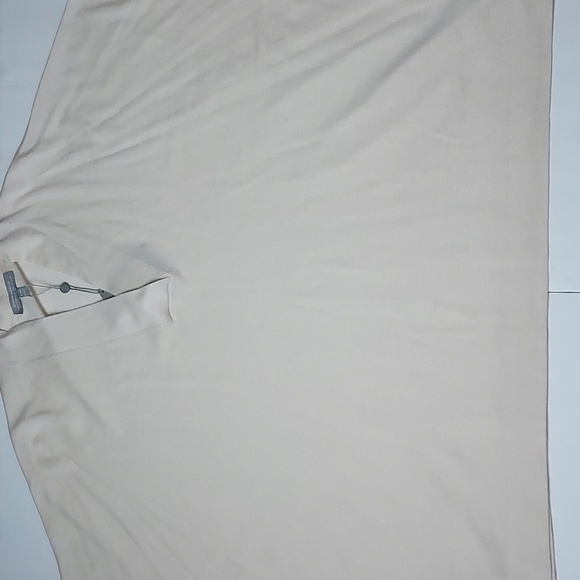 NEW Neiman Marcus Cashmere Sweater Oversized V-Neck White Cream L-XL - Picture 11 of 16